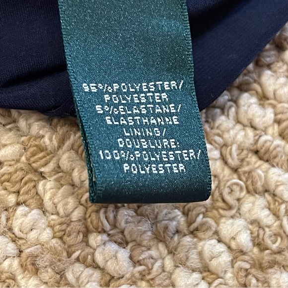 Lauren Ralph Lauren Pink and Navy Colorblock Panel Sleeveless Dress 6 - Picture 7 of 9